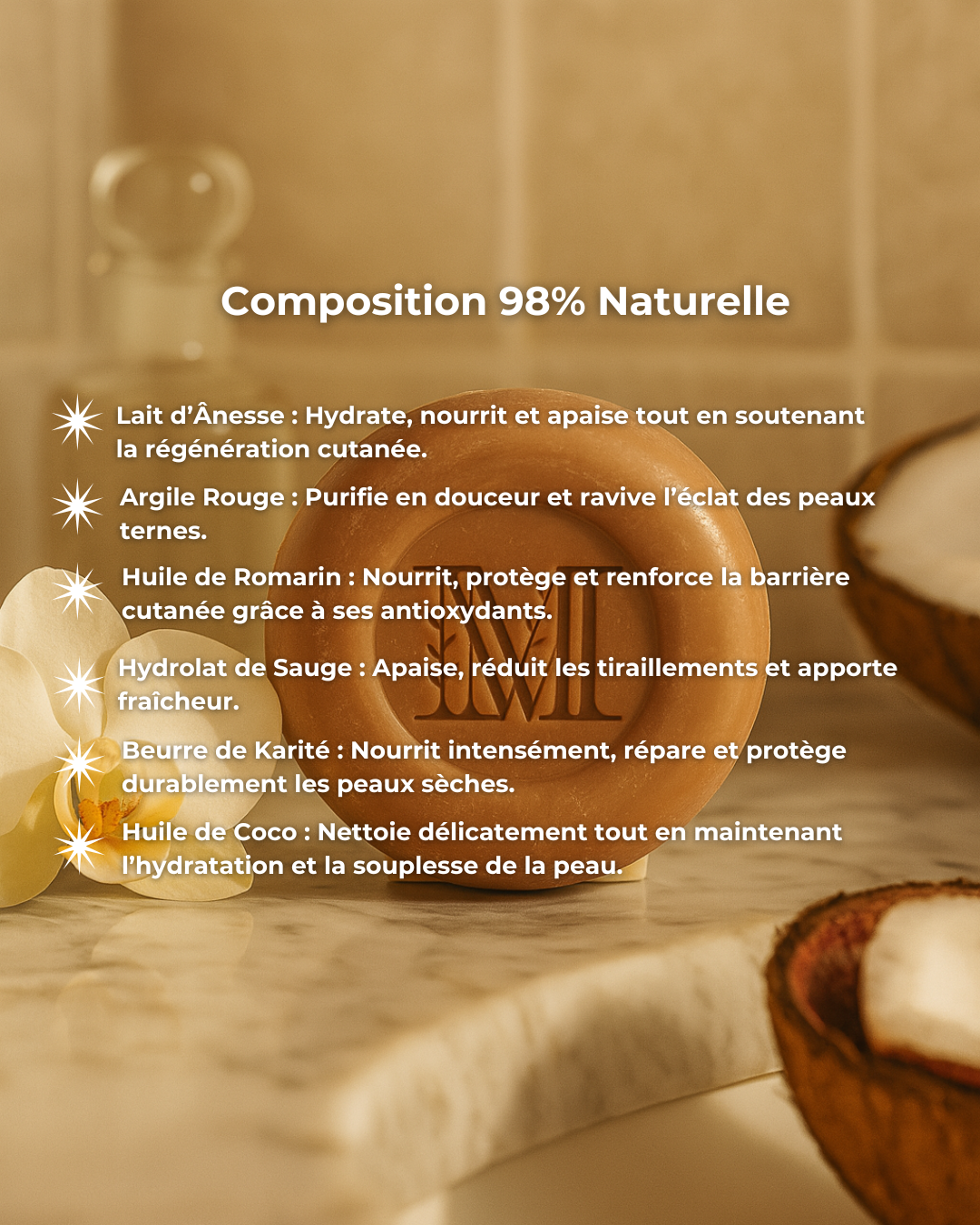 Nettoyant visage solide ultra doux Nourrissant - Peau sèche à très sèche