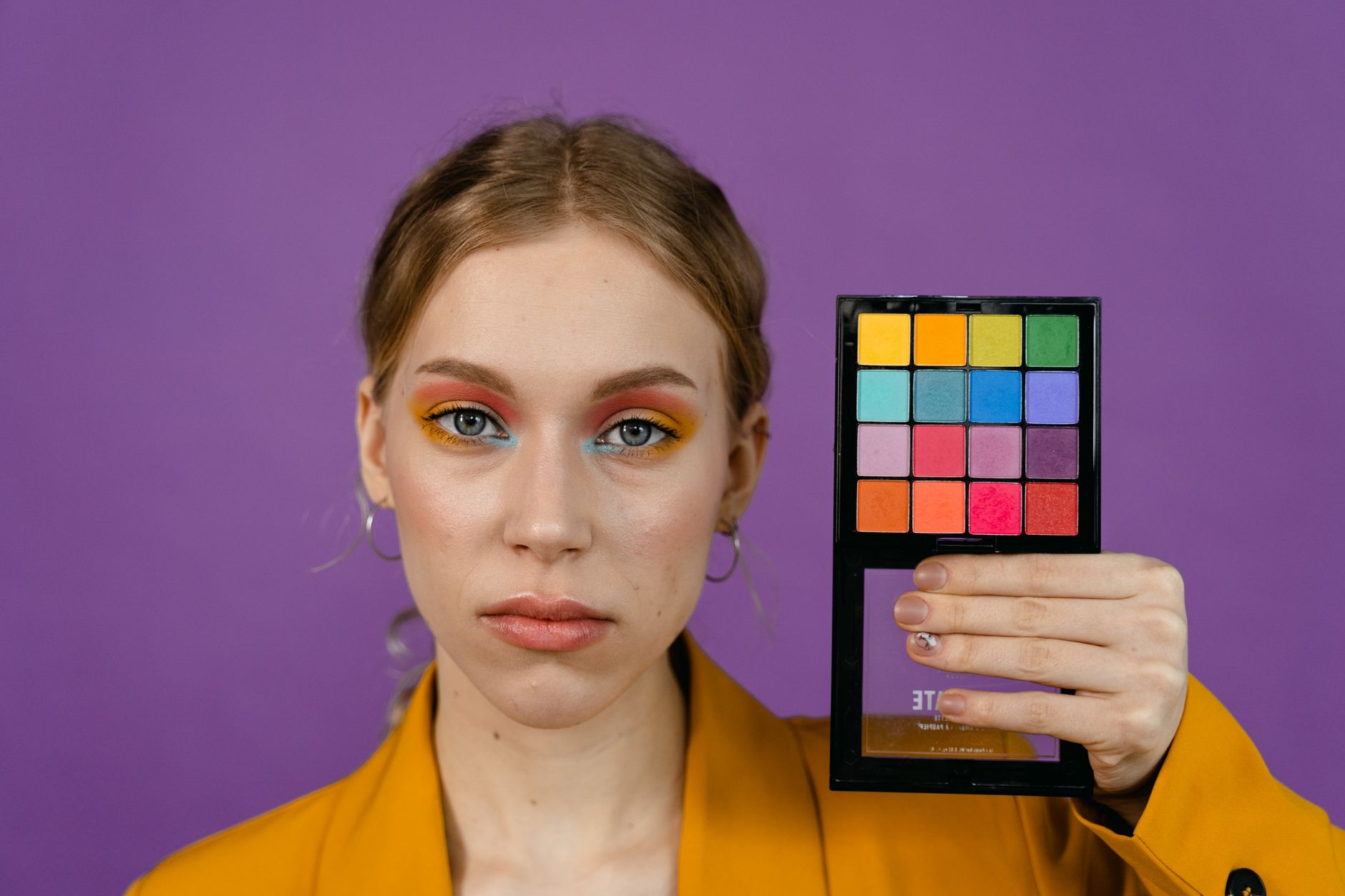 Palette de fards à paupières colorés