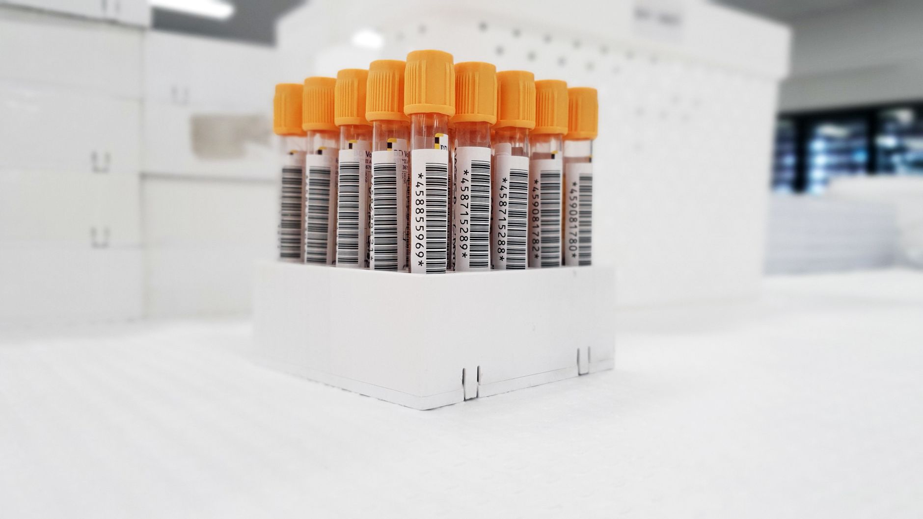 Tubes de prelevement sanguin en laboratoire